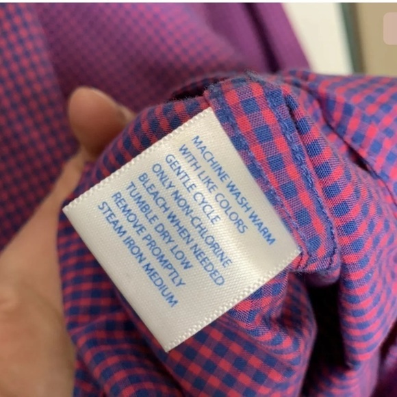 Southern Tide mens check button front shirt M - Picture 3 of 5